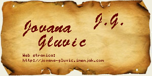 Jovana Gluvić vizit kartica